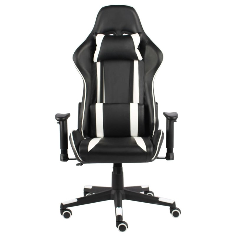 vidaXL Καρέκλα Gaming Περιστρεφόμενη Λευκή από PVC