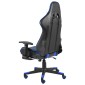 vidaXL Καρέκλα Gaming Περιστρεφόμενη με Υποπόδιο Μπλε PVC
