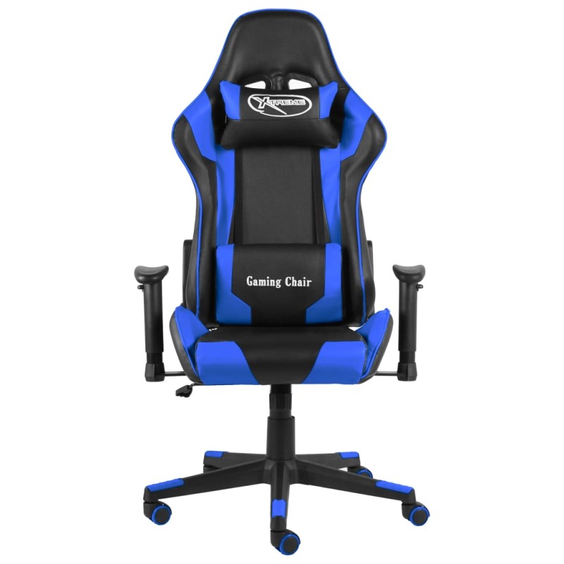 vidaXL Καρέκλα Gaming Περιστρεφόμενη Μπλε PVC