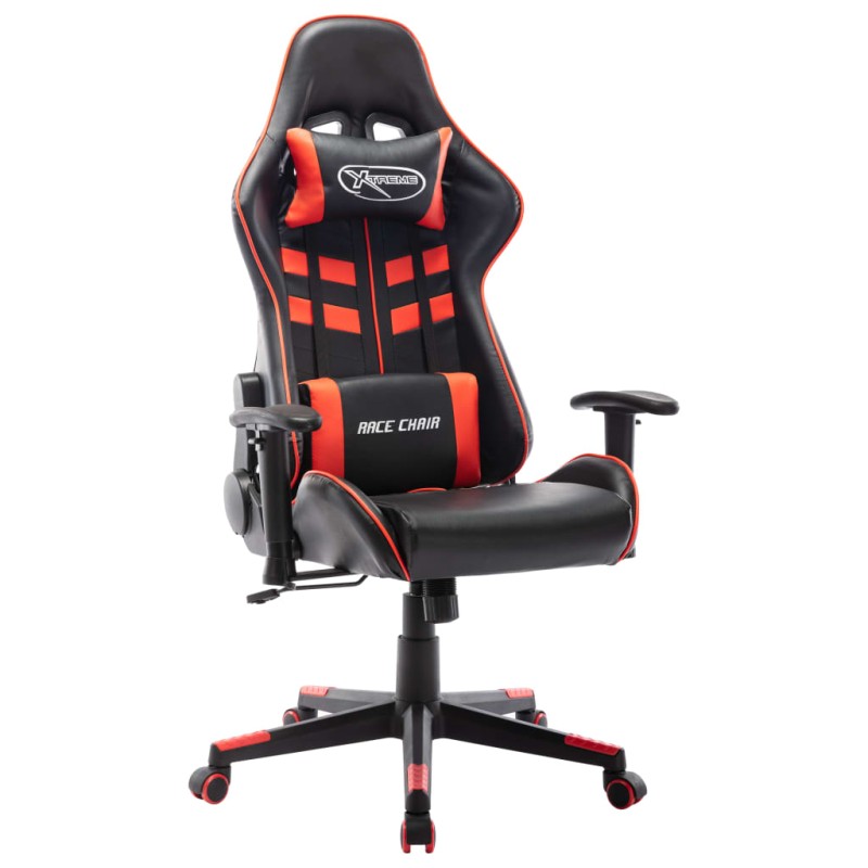 vidaXL Καρέκλα Gaming Μαύρο/Κόκκινο από Συνθετικό Δέρμα