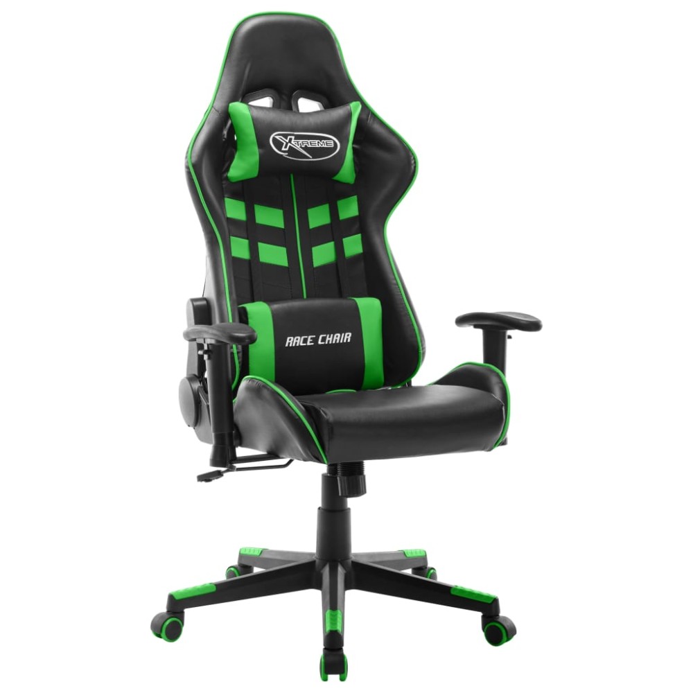 vidaXL Καρέκλα Gaming Μαύρο / Πράσινο από Συνθετικό Δέρμα