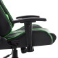 vidaXL Καρέκλα Gaming Μαύρο / Πράσινο από Συνθετικό Δέρμα