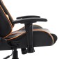 vidaXL Καρέκλα Gaming Μαύρη / Πορτοκαλί από Συνθετικό Δέρμα