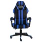 vidaXL Καρέκλα Racing Μαύρο / Μπλε από Συνθετικό Δέρμα