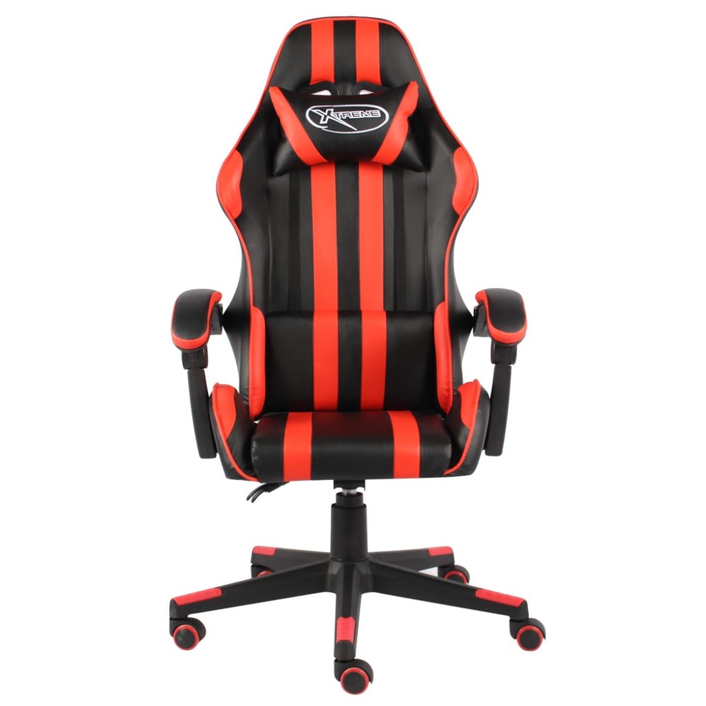 vidaXL Καρέκλα Racing Μαύρο / Κόκκινο από Συνθετικό Δέρμα