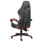 vidaXL Καρέκλα Racing Μαύρο / Κόκκινο από Συνθετικό Δέρμα