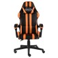 vidaXL Καρέκλα Racing Μαύρο / Πορτοκαλί από Συνθετικό Δέρμα