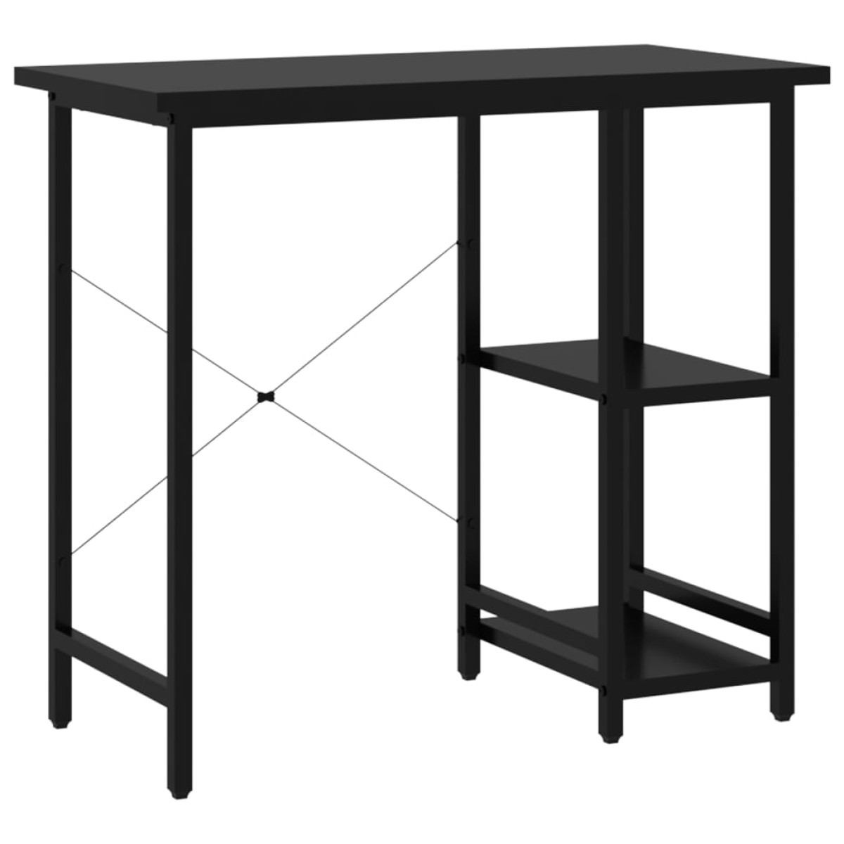 vidaXL Γραφείο Υπολογιστή Μαύρο 80 x 40 x 72 εκ. από MDF και Μέταλλο