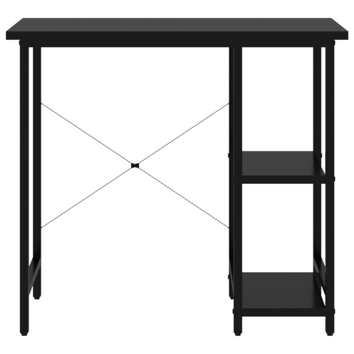 vidaXL Γραφείο Υπολογιστή Μαύρο 80 x 40 x 72 εκ. από MDF και Μέταλλο
