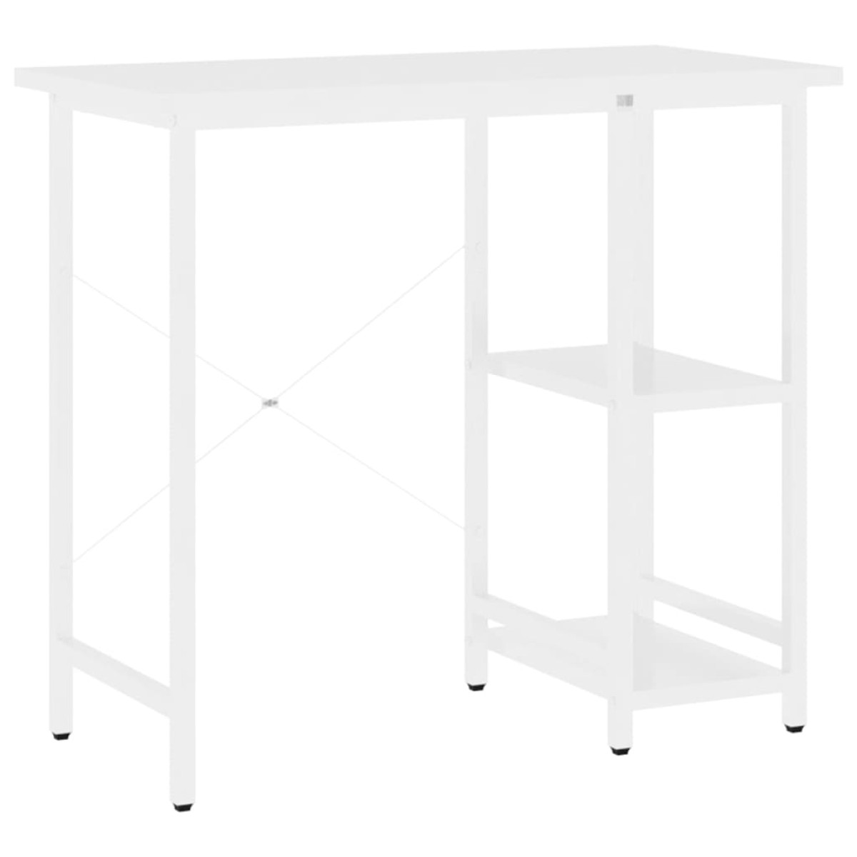 vidaXL Γραφείο Υπολογιστή Λευκό 80 x 40 x 72 εκ. από MDF και Μέταλλο