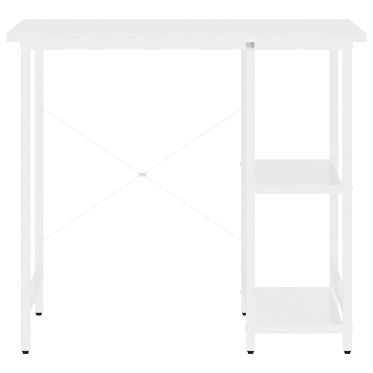 vidaXL Γραφείο Υπολογιστή Λευκό 80 x 40 x 72 εκ. από MDF και Μέταλλο