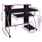 vidaXL Γραφείο Υπολογιστή Μαύρο 110 x 52 x 88,5 εκ. Επεξεργασμένο Ξύλο