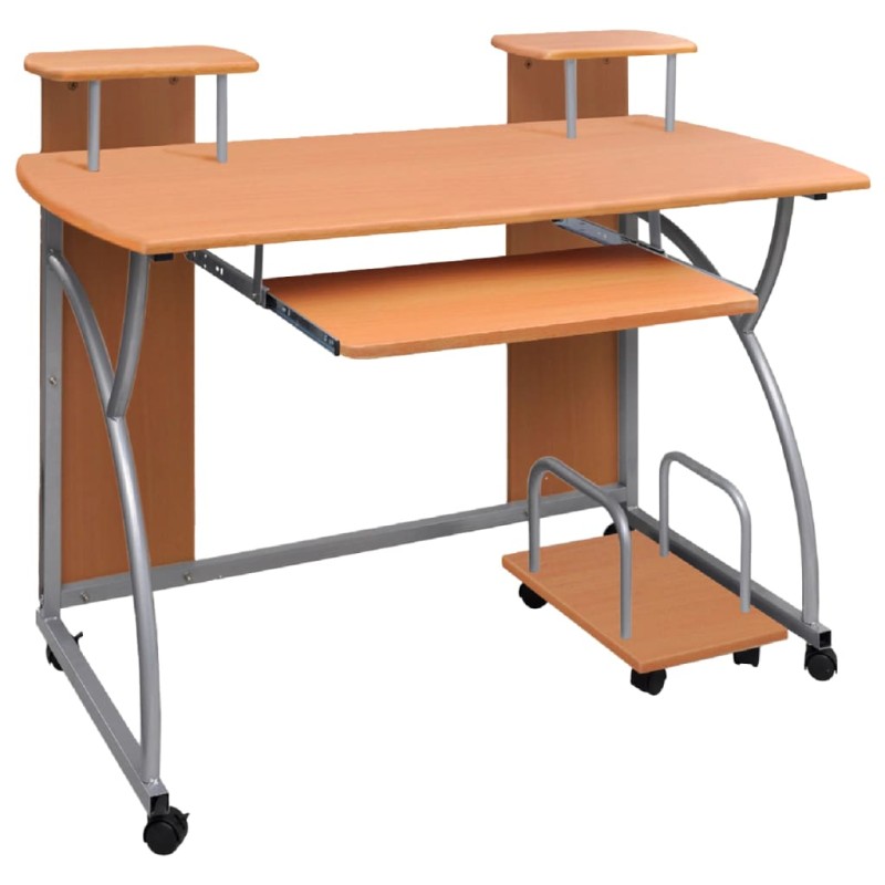 vidaXL Γραφείο Υπολογιστή Καφέ 110 x 52 x 88,5 εκ. Επεξεργασμένο Ξύλο