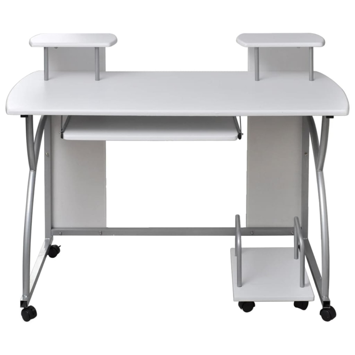 vidaXL Γραφείο Υπολογιστή Λευκό 110 x 52 x 88,5 εκ. Επεξεργασμένο Ξύλο