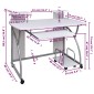 vidaXL Γραφείο Υπολογιστή Λευκό 110 x 52 x 88,5 εκ. Επεξεργασμένο Ξύλο