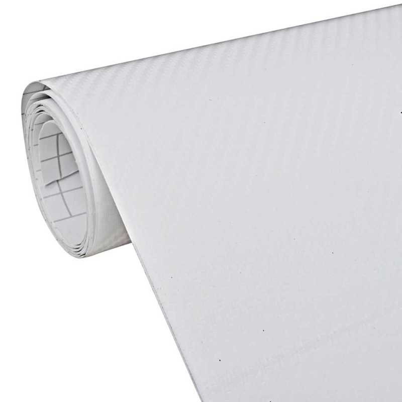 vidaXL Μεμβράνη Αυτοκινήτου 3D Λευκή 100 x 150 εκ.