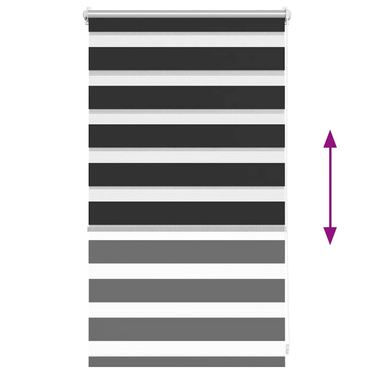 Σύστημα Σκίασης Ρόλερ Zebra Μαύρο 50 x 100 εκ.