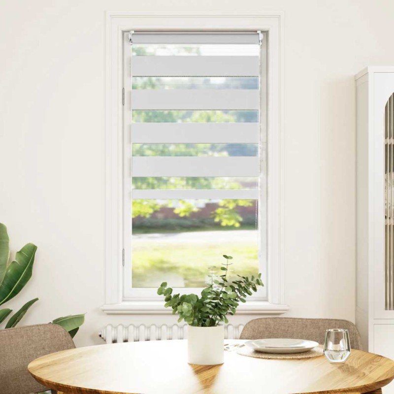 vidaXL Στόρι Ζέβρα 60,9 x 120 εκ. Πλάτος Υφάσματος 56,7 εκ. λευκό