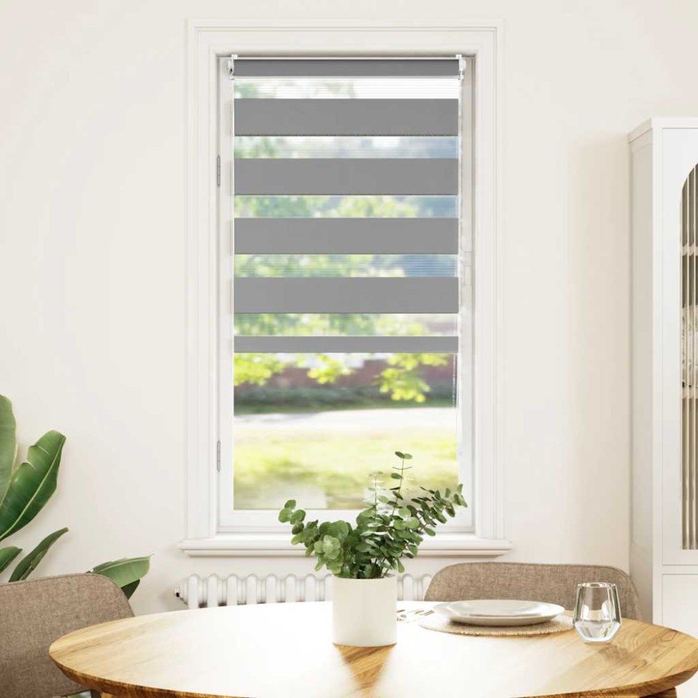 vidaXL Στόρι Ζέβρα 60,9 x 120 εκ. Πλάτος Υφάσματος 56,7 εκ. γκρι