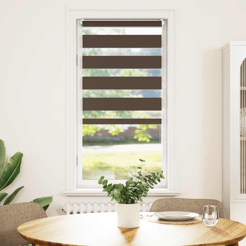 vidaXL Στόρι Ζέβρα 60,9 x 120 εκ. Πλάτος Υφάσματος 56,7 εκ. Καφέ