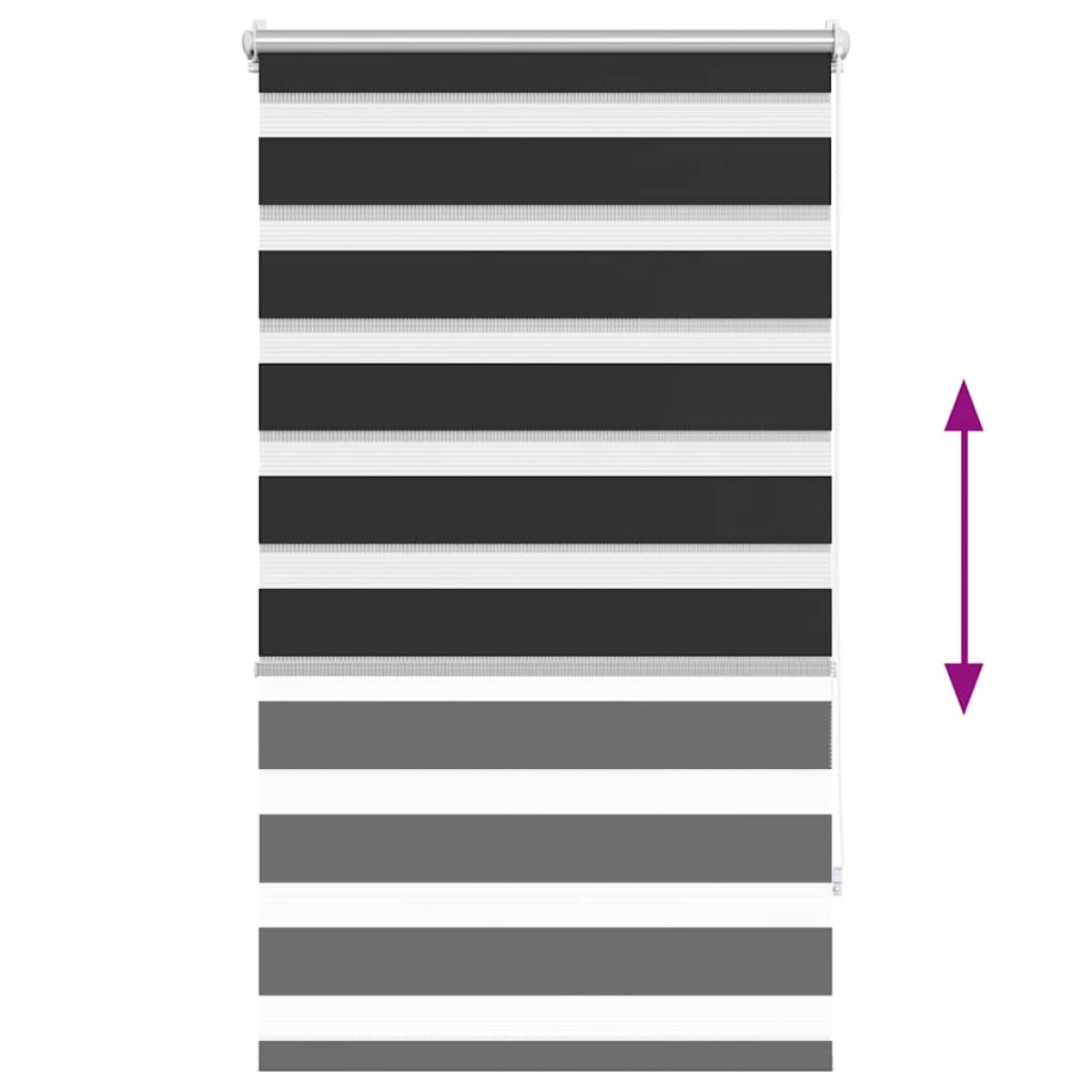 Ρόλερ Zebra Μαύρο 90 x 150cm