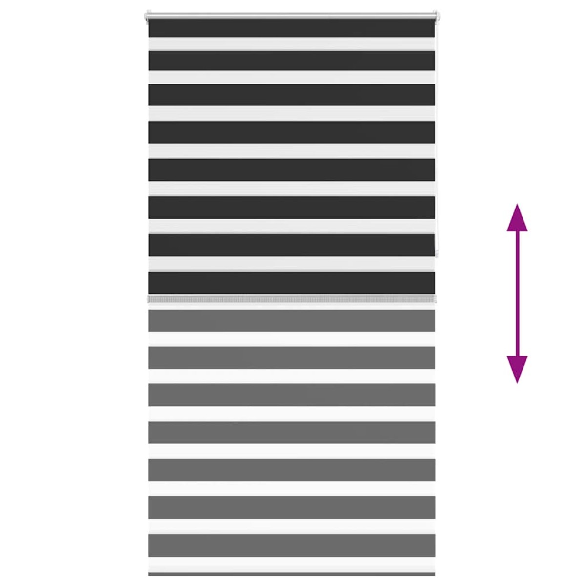 Σύστημα Σκίασης Ρόλερ Zebra Μαύρο 120 x 230 εκ.