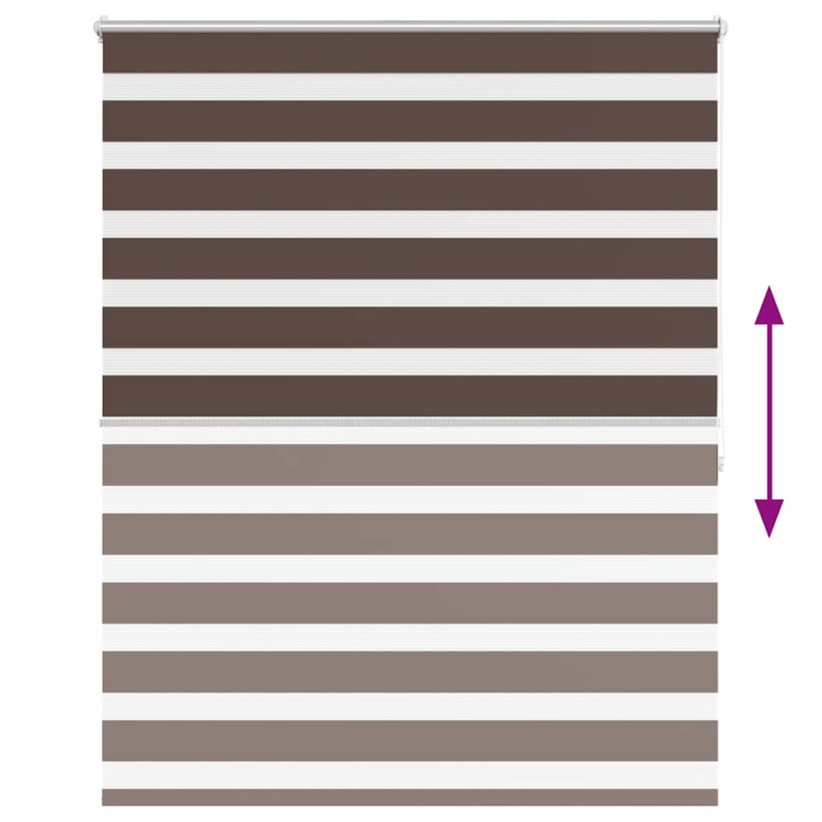 Σύστημα Σκίασης Ρόλερ Zebra Καφέ 140 x 175 εκ.