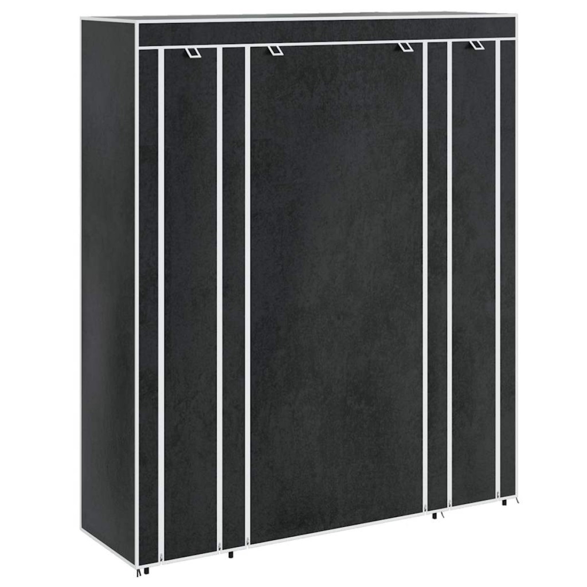 vidaXL Ντουλάπα με Ράφια / Σωλήνες Μαύρη 45 x 150 x 176 εκ. Υφασμάτινη
