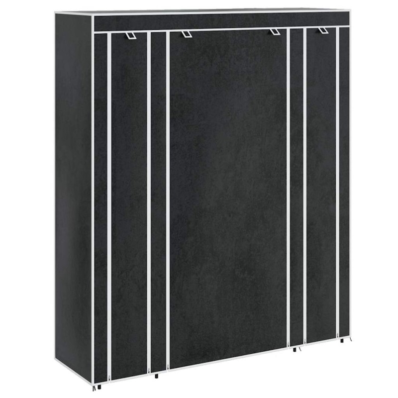 vidaXL Ντουλάπα με Ράφια / Σωλήνες Μαύρη 45 x 150 x 176 εκ. Υφασμάτινη
