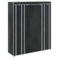 vidaXL Ντουλάπα με Ράφια / Σωλήνες Μαύρη 45 x 150 x 176 εκ. Υφασμάτινη