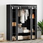 vidaXL Ντουλάπα με Ράφια / Σωλήνες Μαύρη 45 x 150 x 176 εκ. Υφασμάτινη