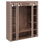 vidaXL Ντουλάπα με Ράφια / Σωλήνες Καφέ 45 x 150 x 176 εκ. Υφασμάτινη