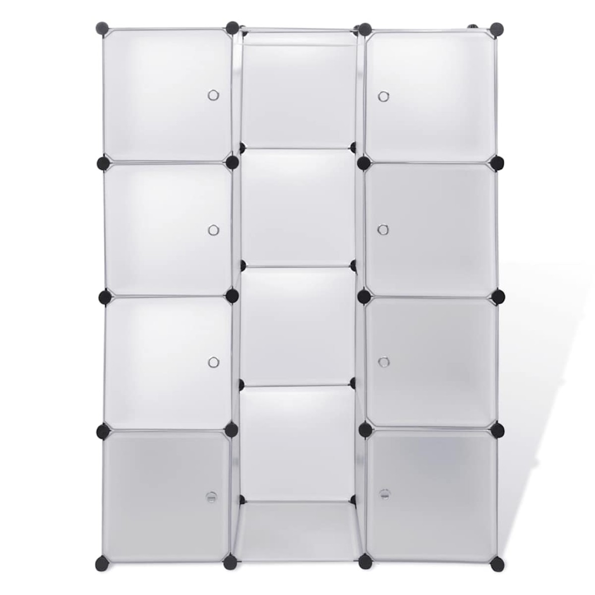vidaXL Ντουλάπα Σπονδυλωτή 9 Τμήματα Άσπρη 37x115x150 εκ.