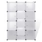 vidaXL Ντουλάπα Σπονδυλωτή 9 Τμήματα Άσπρη 37x115x150 εκ.
