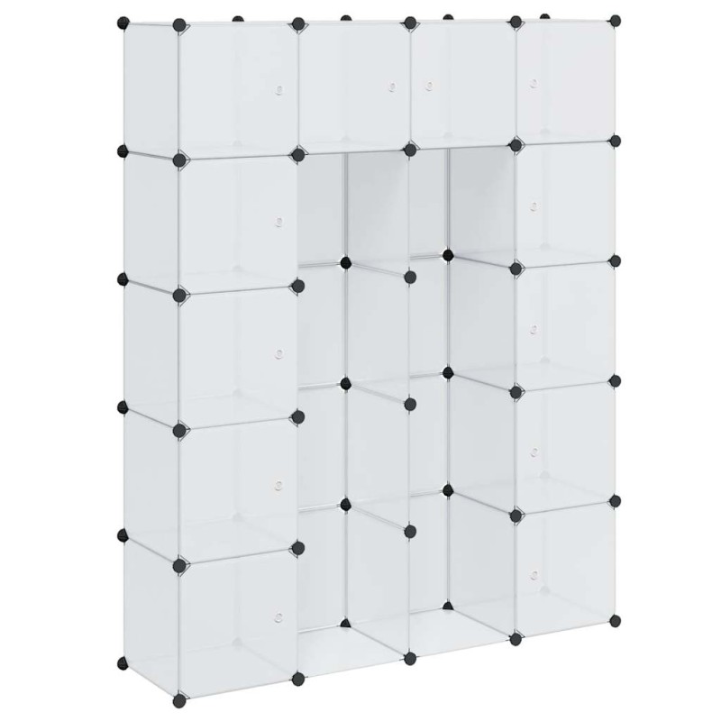 vidaXL Ντουλάπα Σπονδυλωτή 14 Τμήματα Άσπρη 37 x 146 x 180,5 εκ