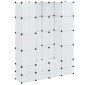 vidaXL Ντουλάπα Σπονδυλωτή 18 Τμήματα Άσπρη 37 x 146 x 180,5 εκ