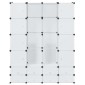 vidaXL Ντουλάπα Σπονδυλωτή 18 Τμήματα Άσπρη 37 x 146 x 180,5 εκ