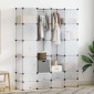 vidaXL Ντουλάπα Σπονδυλωτή 18 Τμήματα Άσπρη 37 x 146 x 180,5 εκ