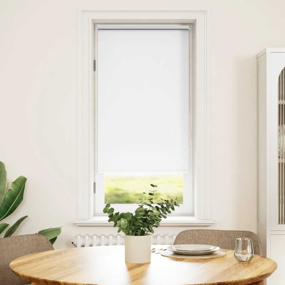 vidaXL Στόρι Ρόλερ Συσκότισης 64,4 x 120 εκ. Πλάτος Υφάσματος 60 εκ. Λευκό