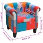 vidaXL Πολυθρόνα με Σχέδιο Patchwork Υφασμάτινη