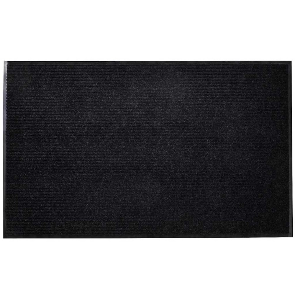 vidaXL Πατάκι Πόρτας Μαύρο 90 x 60 εκ. από PVC