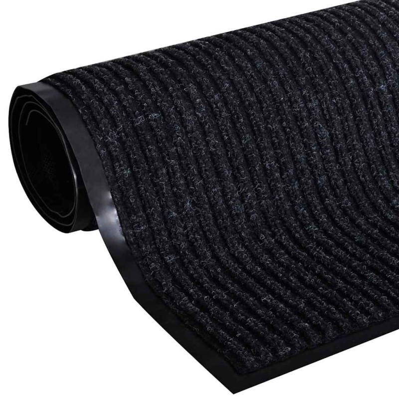 vidaXL Πατάκι Πόρτας Μαύρο 90 x 120 εκ. από PVC