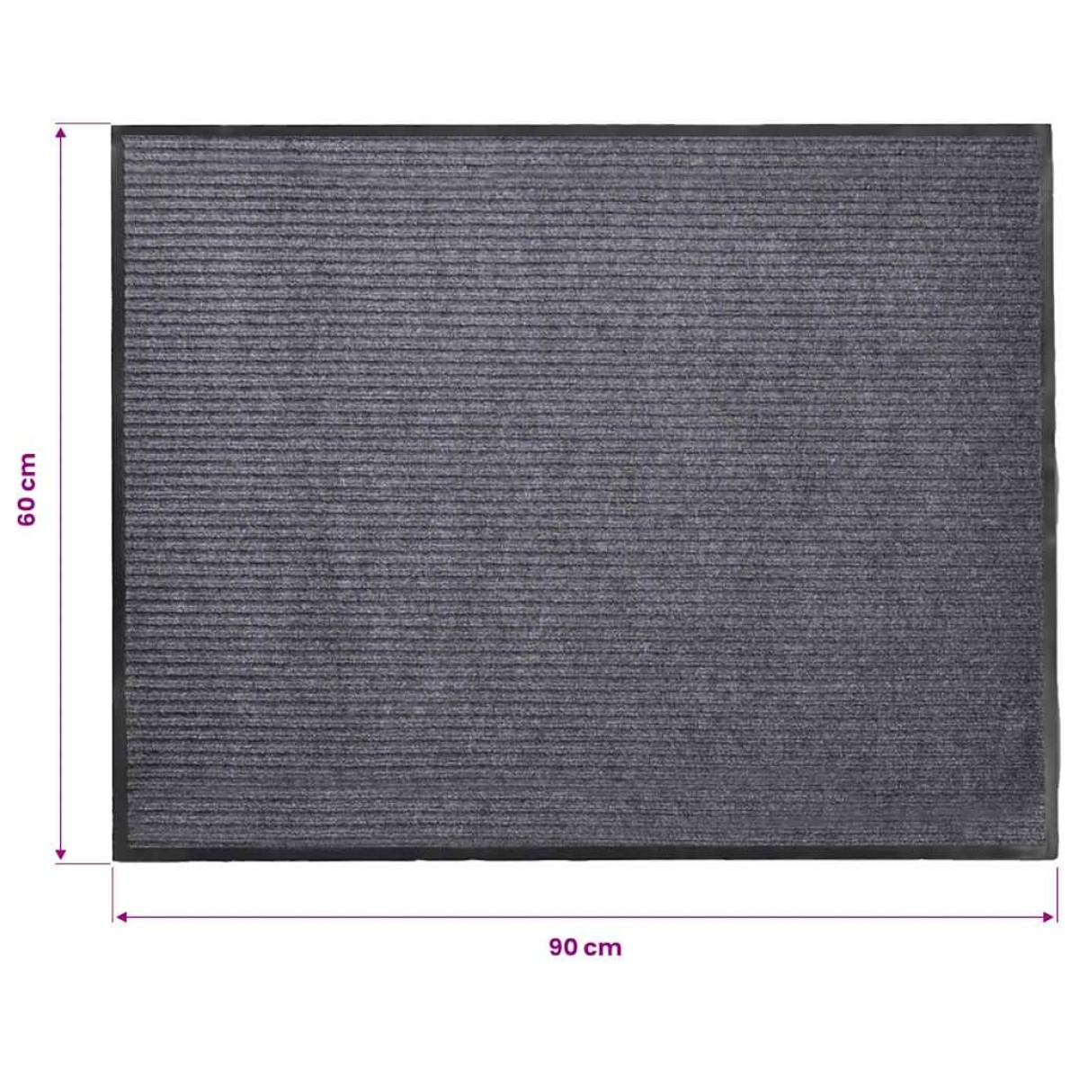 Πατάκι Εισόδου Γκρι 90 x 60 εκ. από PVC