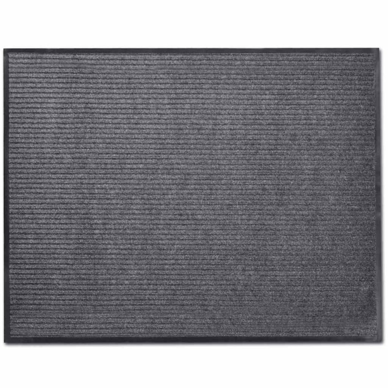 vidaXL Πατάκι Πόρτας Γκρι 90 x 60 εκ. από PVC