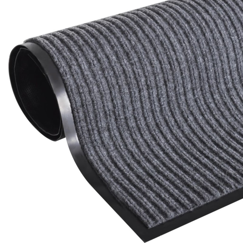 vidaXL Πατάκι Πόρτας Γκρι 90 x 120 εκ. από PVC