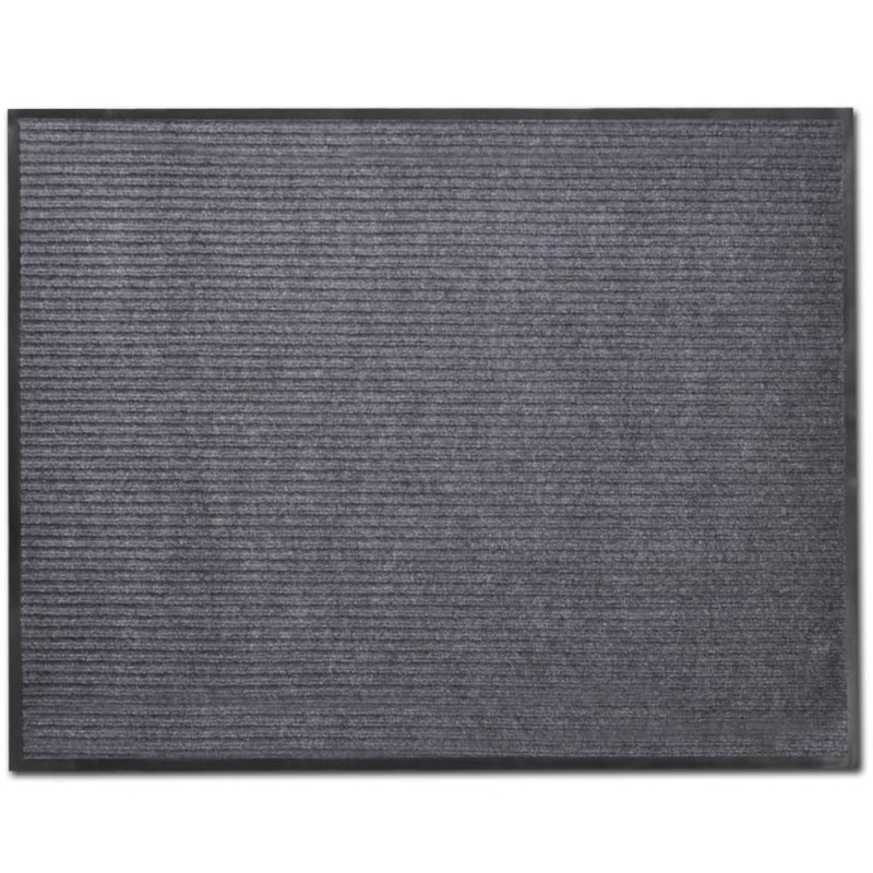 vidaXL Πατάκι Πόρτας Γκρι 90 x 150 εκ. από PVC