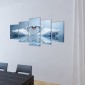 Πίνακας σε Καμβά Σετ Κύκνοι 100 x 50 εκ.