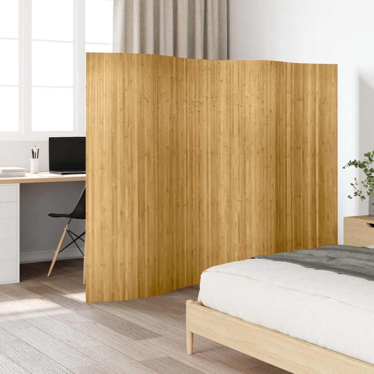 vidaXL Διαχωριστικό Δωματίου σε Φυσικό Χρώμα 250 x 165 εκ. Μπαμπού