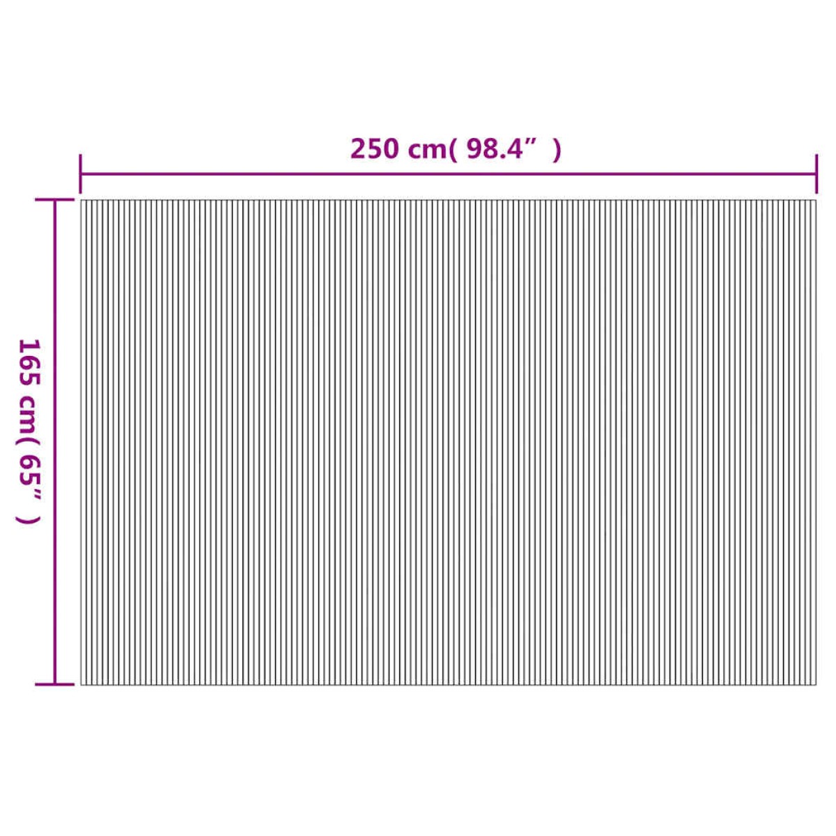 vidaXL Διαχωριστικό Δωματίου Λευκό 250 x 165 εκ. Μπαμπού
