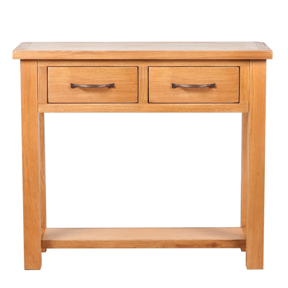 vidaXL Τραπέζι Κονσόλα με 2 Συρτάρια 83 x 30 x 73 εκ. Μασίφ Ξύλο Δρυός